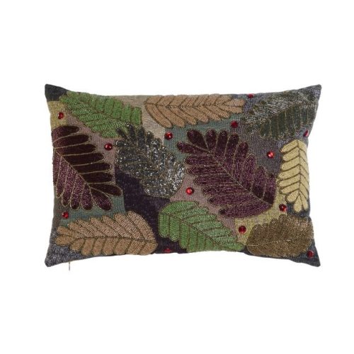 Párnahuzat leveles pamut 60x1x40 cm színes