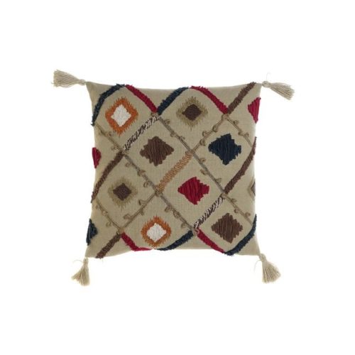 Párnahuzat bojtos pamut 50x1x50 cm színes