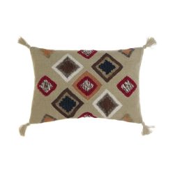 Párnahuzat bojtos pamut 60x1x40 cm színes