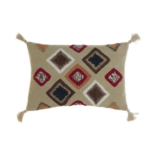 Párnahuzat bojtos pamut 60x1x40 cm színes