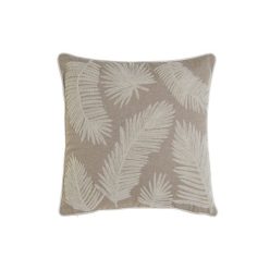 Párnahuzat leveles pamut 50x1x50 cm barna