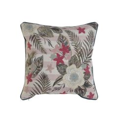 Párnahuzat trópusi pamut 50x1x50 cm zöld, pink