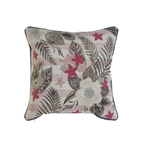 Párnahuzat trópusi pamut 50x1x50 cm zöld, pink