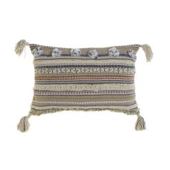 Párnahuzat bojtos pamut 60x1x40 cm színes