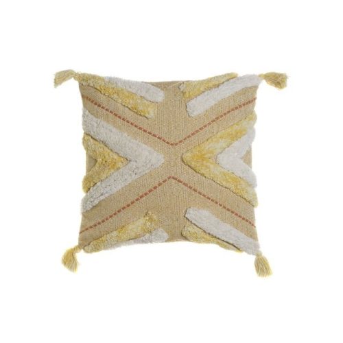 Párnahuzat pamut 50x1x50 cm sárga