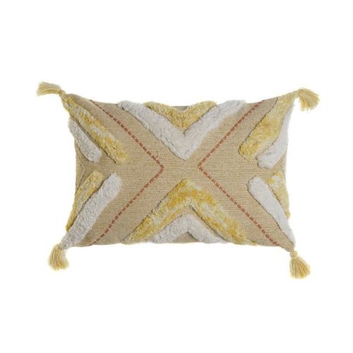 Párnahuzat pamut 60x1x40 cm sárga