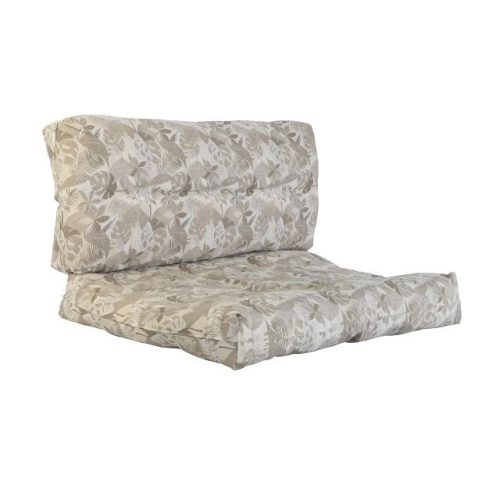 Ülõpárna szett leveles pamut, poliészter 120x80x16 cm világosbarna S/2