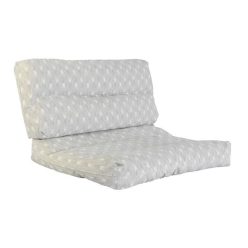   Ülõpárna szett pamut, poliészter 120x80x16 cm világosszürke, fehér S/2