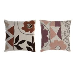 Párna hímzett pamut 45x15x45 cm színes, fehér 2 féle