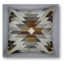 Párna bõr, poliészter 40x10x40 cm barna, szürke