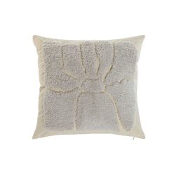 Párna hímzett pamut 45x8x45 cm bézs