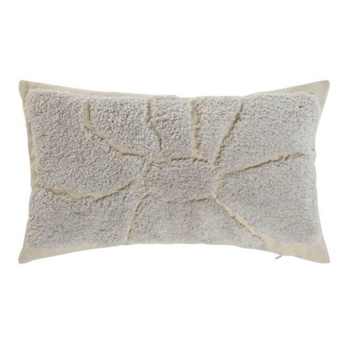 Párna hímzett pamut 50x8x30 cm bézs